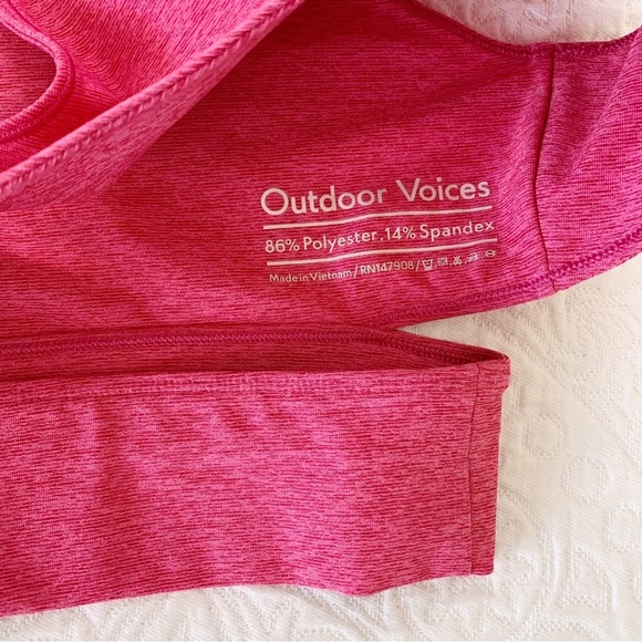 Outdoor Voices Slashback Crop Top, Flamingo - Picture 5 of 8